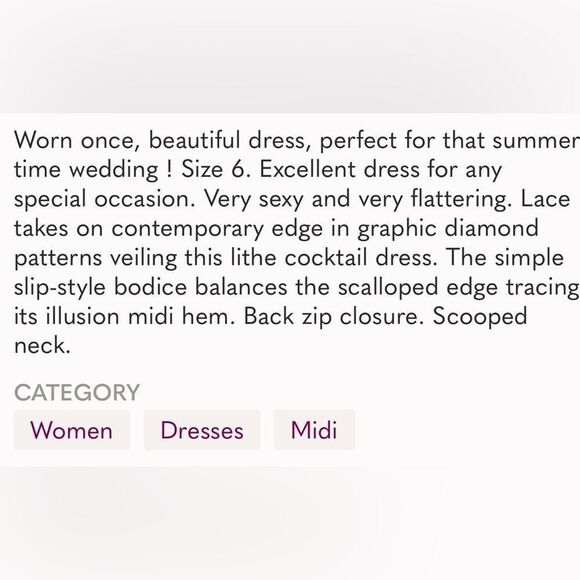 BCBGMaxAzria Blue Cream Spaghetti Strap Midi Silky Lace Weddings Evening - Picture 7 of 17